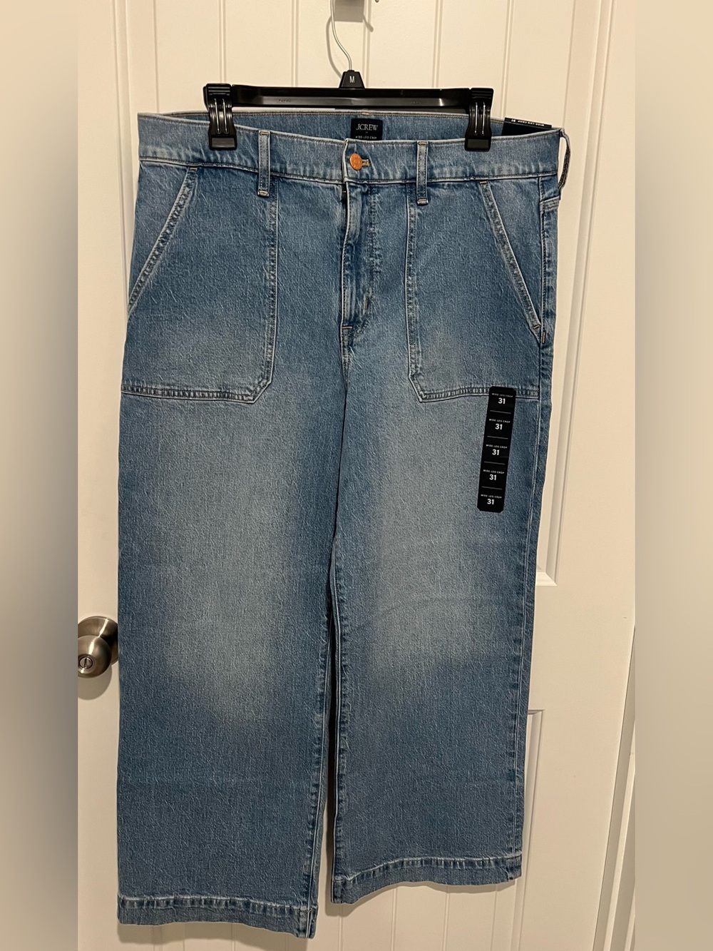 J.Crew Wide-Leg Crop Jeans in Light Blue Denim